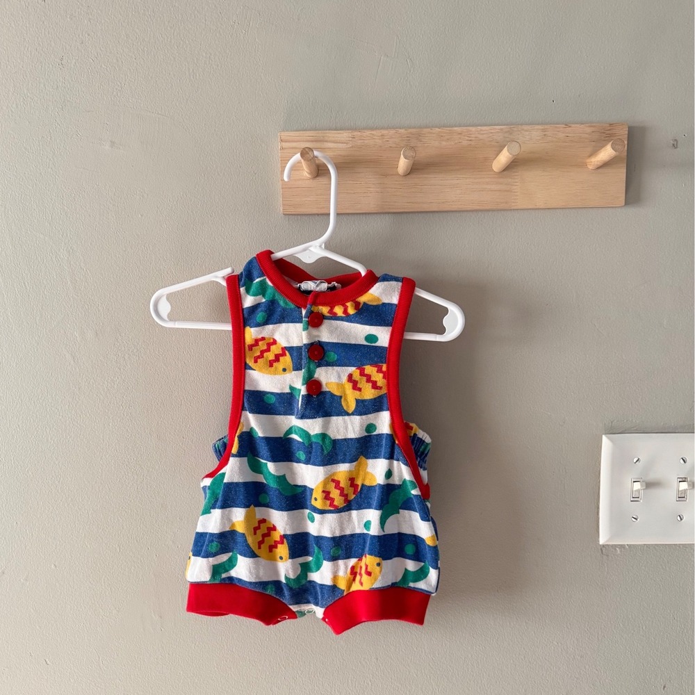 3/6M doespun VTG bubble romper